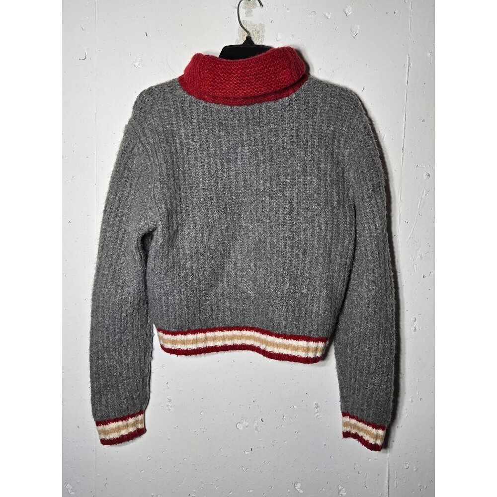 American Eagle Womens Full Zip Varsity Sweater Jacket Size XS Academia Preppy - Picture 3 of 12